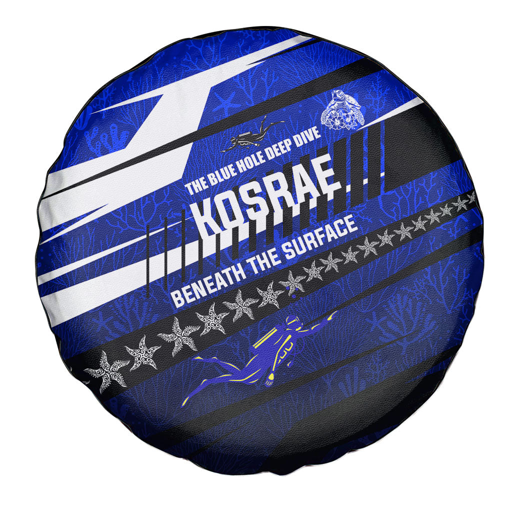 Kosrae Deep Sea Scuba Diving Spare Tire Cover Blue Hole Beneath The Surface Coral Reef Graphic Art TS04 - Polynesian Pride