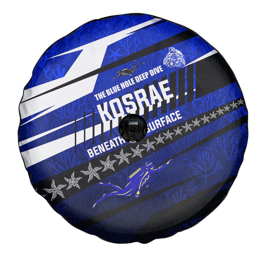 Kosrae Deep Sea Scuba Diving Spare Tire Cover Blue Hole Beneath The Surface Coral Reef Graphic Art TS04 - Polynesian Pride