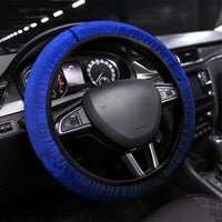 Kosrae Deep Sea Scuba Diving Steering Wheel Cover Blue Hole Beneath The Surface Coral Reef Graphic Art TS04 Universal Fit Blue Black - Polynesian Pride
