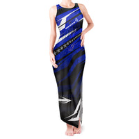 Kosrae Deep Sea Scuba Diving Tank Maxi Dress Blue Hole Beneath The Surface Coral Reef Graphic Art TS04 Women Blue Black - Polynesian Pride