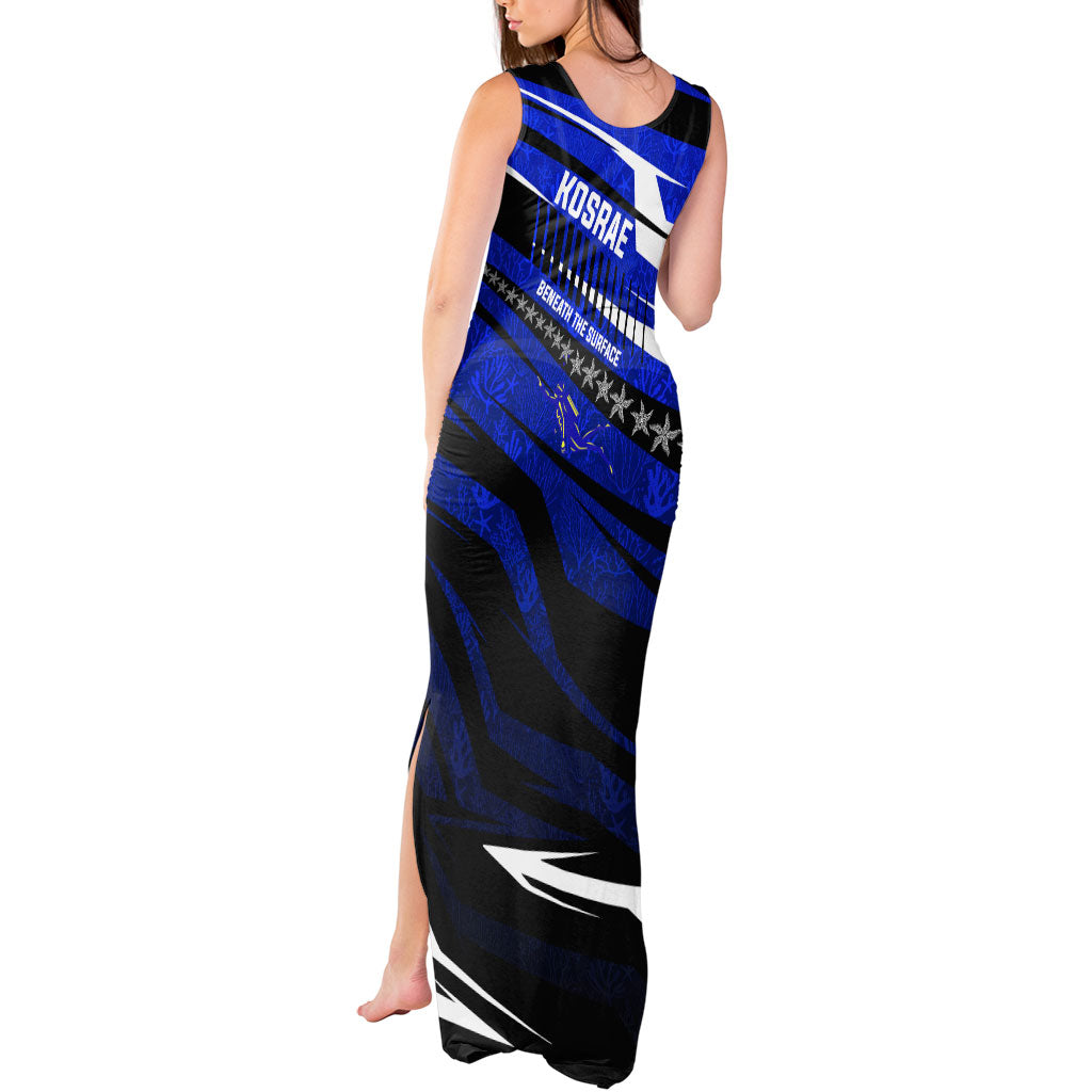 Kosrae Deep Sea Scuba Diving Tank Maxi Dress Blue Hole Beneath The Surface Coral Reef Graphic Art TS04 - Polynesian Pride