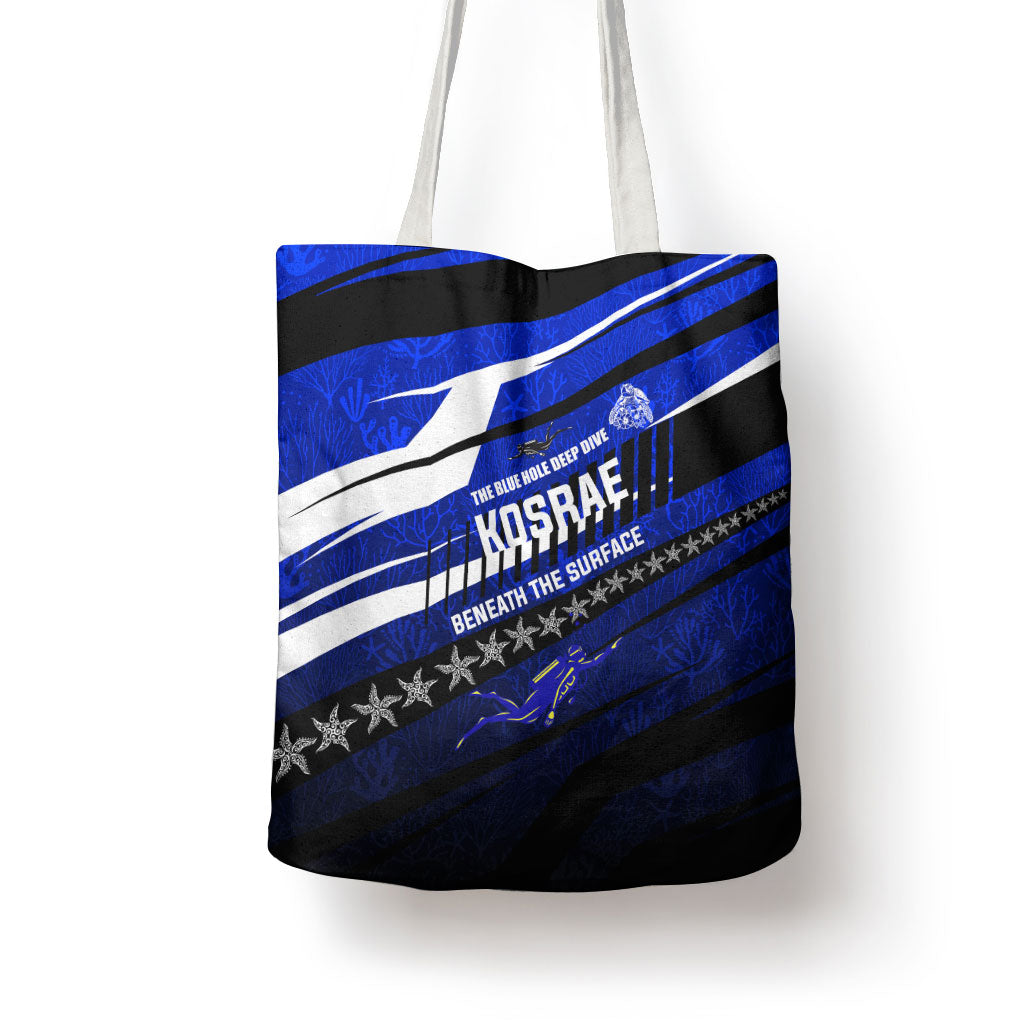 Kosrae Deep Sea Scuba Diving Tote Bag Blue Hole Beneath The Surface Coral Reef Graphic Art TS04 - Polynesian Pride
