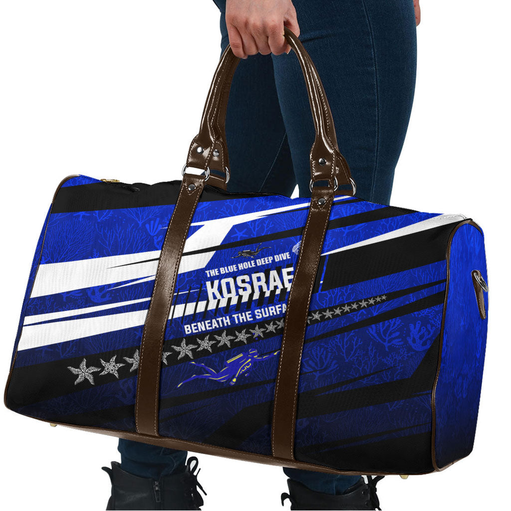 Kosrae Deep Sea Scuba Diving Travel Bag Blue Hole Beneath The Surface Coral Reef Graphic Art TS04 - Polynesian Pride