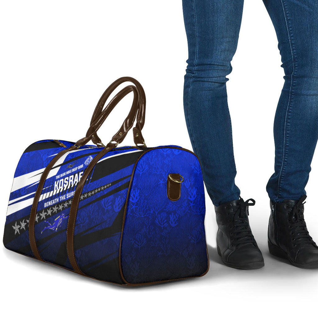 Kosrae Deep Sea Scuba Diving Travel Bag Blue Hole Beneath The Surface Coral Reef Graphic Art TS04 - Polynesian Pride