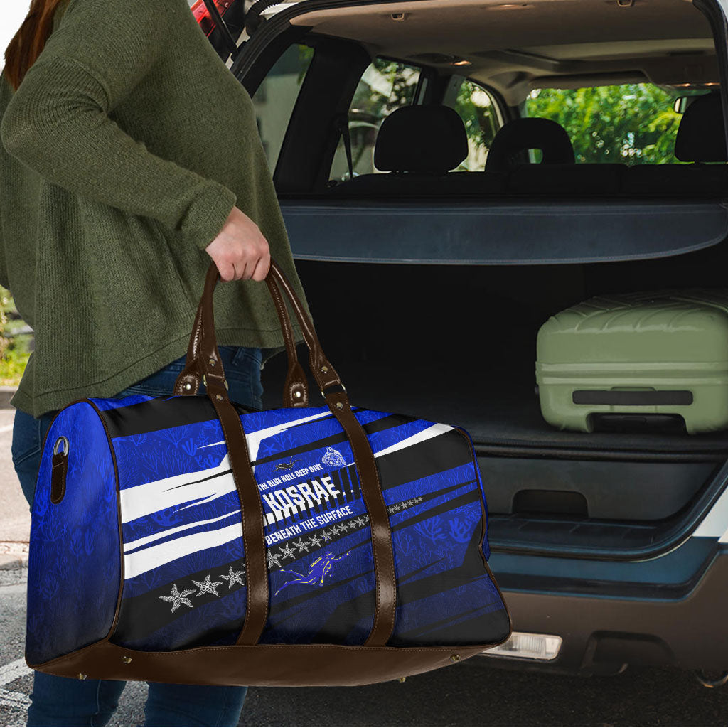 Kosrae Deep Sea Scuba Diving Travel Bag Blue Hole Beneath The Surface Coral Reef Graphic Art TS04 - Polynesian Pride