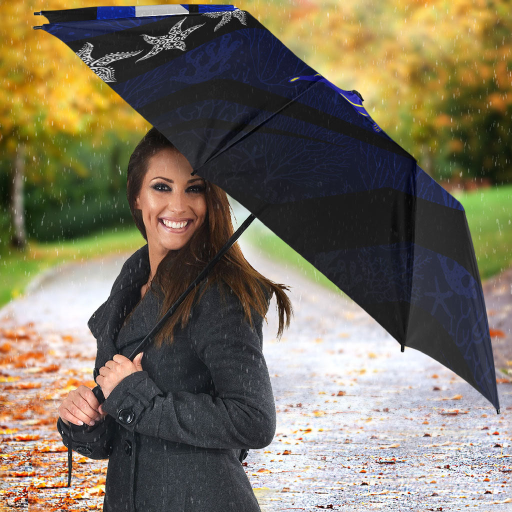 Kosrae Deep Sea Scuba Diving Umbrella Blue Hole Beneath The Surface Coral Reef Graphic Art TS04 - Polynesian Pride