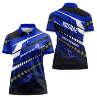 Kosrae Deep Sea Scuba Diving Women Polo Shirt Blue Hole Beneath The Surface Coral Reef Graphic Art TS04 - Polynesian Pride