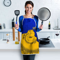 Kosrae Fafa Culinary Heritage Apron Kosraean Gold Taro Tradition Illustration With Coconut Leaves TS04 - Polynesian Pride