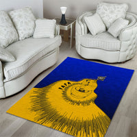 Kosrae Fafa Culinary Heritage Area Rug Kosraean Gold Taro Tradition Illustration With Coconut Leaves TS04 - Polynesian Pride