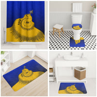 Kosrae Fafa Culinary Heritage Bathroom Set Kosraean Gold Taro Tradition Illustration With Coconut Leaves TS04 - Polynesian Pride
