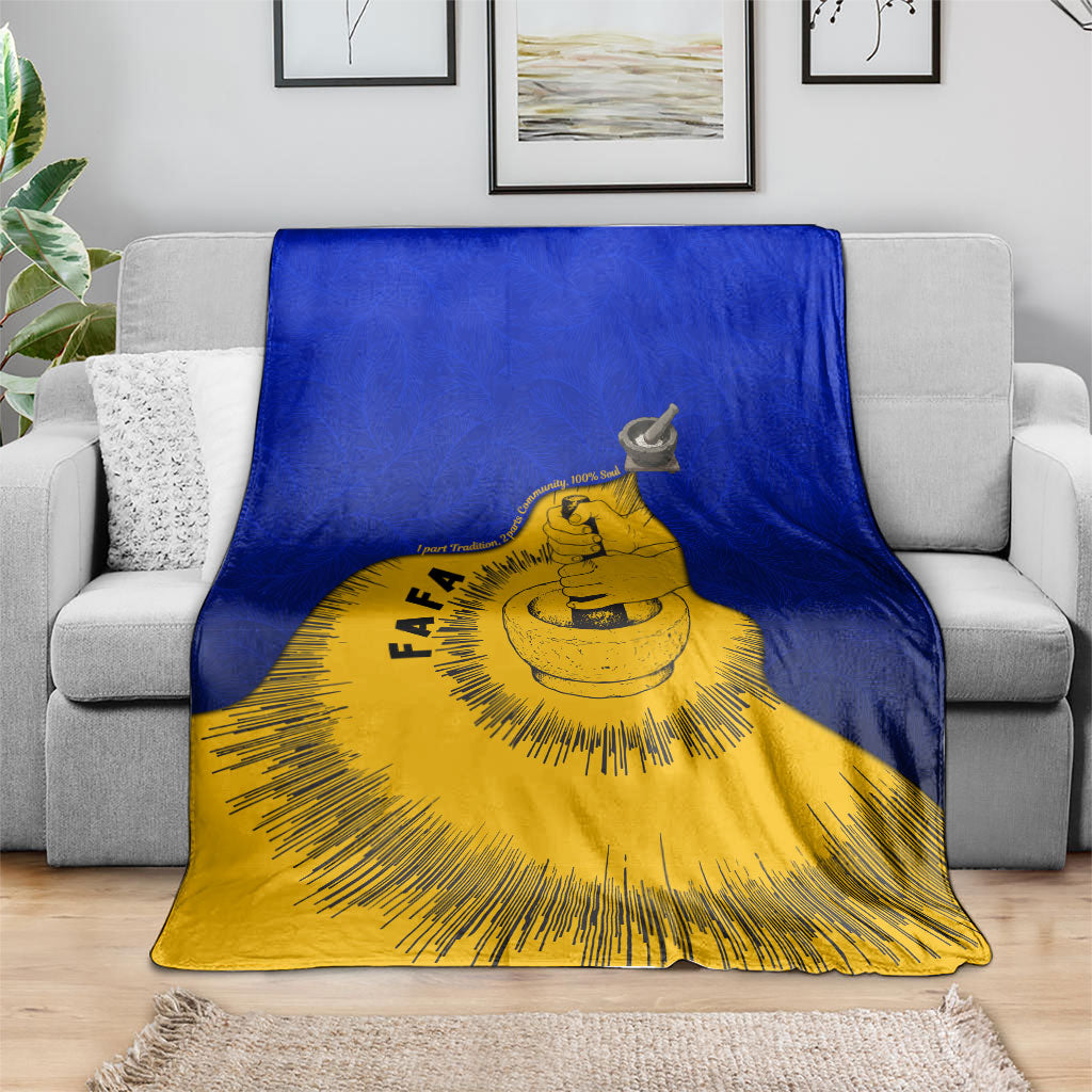 Kosrae Fafa Culinary Heritage Blanket Kosraean Gold Taro Tradition Illustration With Coconut Leaves TS04 - Polynesian Pride