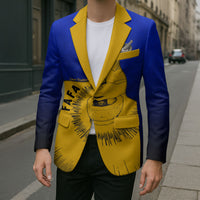 Kosrae Fafa Culinary Heritage Blazer Kosraean Gold Taro Tradition Illustration With Coconut Leaves TS04 - Polynesian Pride