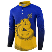 Kosrae Fafa Culinary Heritage Button Sweatshirt Kosraean Gold Taro Tradition Illustration With Coconut Leaves TS04 - Polynesian Pride