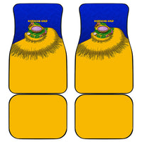 Kosrae Fafa Culinary Heritage Car Mats Kosraean Gold Taro Tradition Illustration With Coconut Leaves TS04 - Polynesian Pride