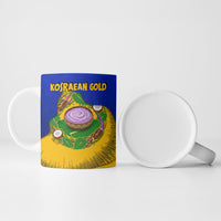 Kosrae Fafa Culinary Heritage Ceramic Mug Kosraean Gold Taro Tradition Illustration With Coconut Leaves TS04 - Polynesian Pride