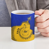 Kosrae Fafa Culinary Heritage Ceramic Mug Kosraean Gold Taro Tradition Illustration With Coconut Leaves TS04 - Polynesian Pride