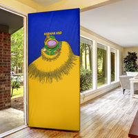 Kosrae Fafa Culinary Heritage Door Cover Kosraean Gold Taro Tradition Illustration With Coconut Leaves TS04 - Polynesian Pride