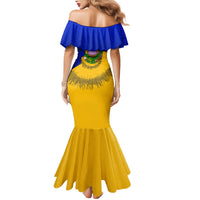 Kosrae Fafa Culinary Heritage Family Matching Mermaid Dress and Hawaiian Shirt Kosraean Gold Taro Tradition Illustration With Coconut Leaves TS04 - Polynesian Pride