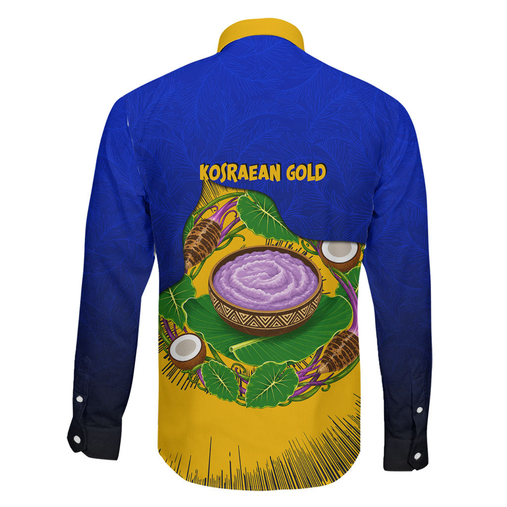 Kosrae Fafa Culinary Heritage Family Matching Short Sleeve Bodycon Dress and Hawaiian Shirt Kosraean Gold Taro Tradition Illustration With Coconut Leaves