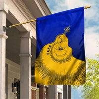 Kosrae Fafa Culinary Heritage Garden Flag Kosraean Gold Taro Tradition Illustration With Coconut Leaves TS04 House Flag Blue Yellow - Polynesian Pride