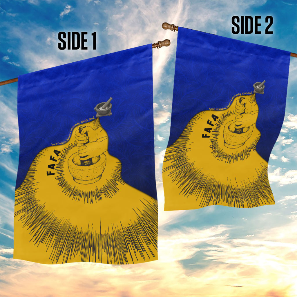 Kosrae Fafa Culinary Heritage Garden Flag Kosraean Gold Taro Tradition Illustration With Coconut Leaves TS04 - Polynesian Pride