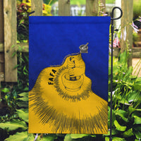 Kosrae Fafa Culinary Heritage Garden Flag Kosraean Gold Taro Tradition Illustration With Coconut Leaves TS04 Garden Flag Blue Yellow - Polynesian Pride