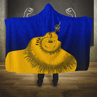 Kosrae Fafa Culinary Heritage Hooded Blanket Kosraean Gold Taro Tradition Illustration With Coconut Leaves TS04 - Polynesian Pride
