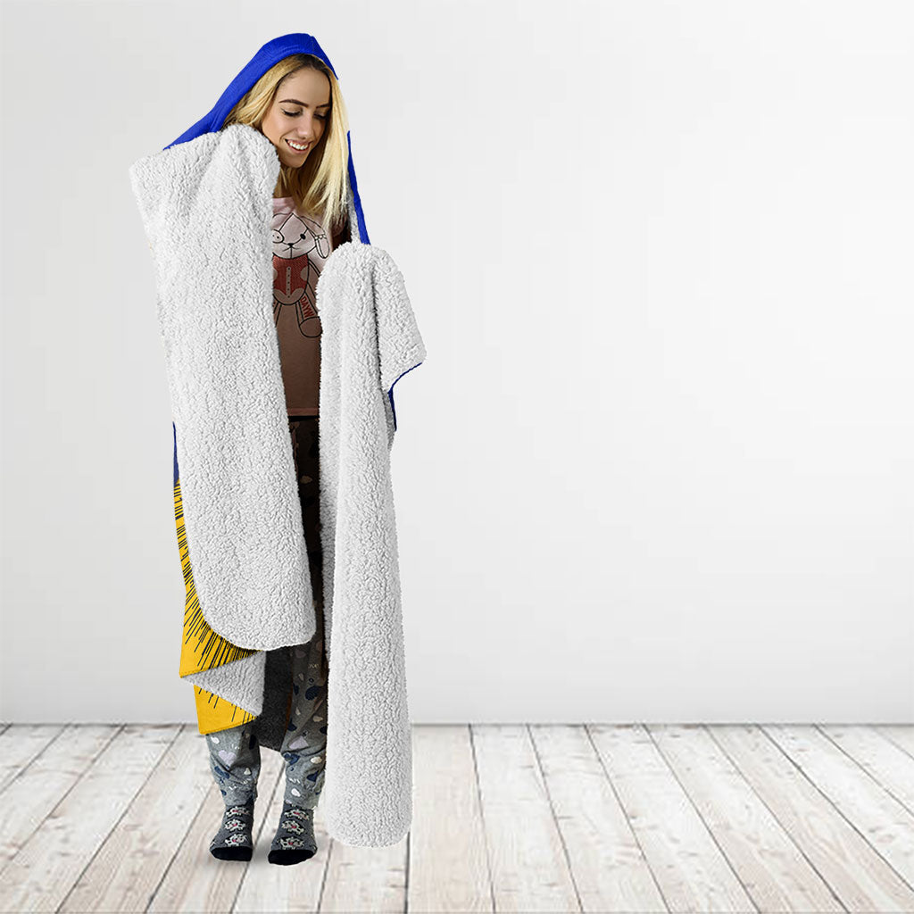 Kosrae Fafa Culinary Heritage Hooded Blanket Kosraean Gold Taro Tradition Illustration With Coconut Leaves TS04 - Polynesian Pride