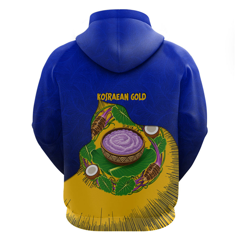 Kosrae Fafa Culinary Heritage Hoodie Kosraean Gold Taro Tradition Illustration With Coconut Leaves TS04 - Polynesian Pride
