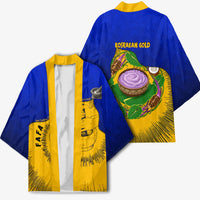 Kosrae Fafa Culinary Heritage Kimono Kosraean Gold Taro Tradition Illustration With Coconut Leaves TS04 - Polynesian Pride