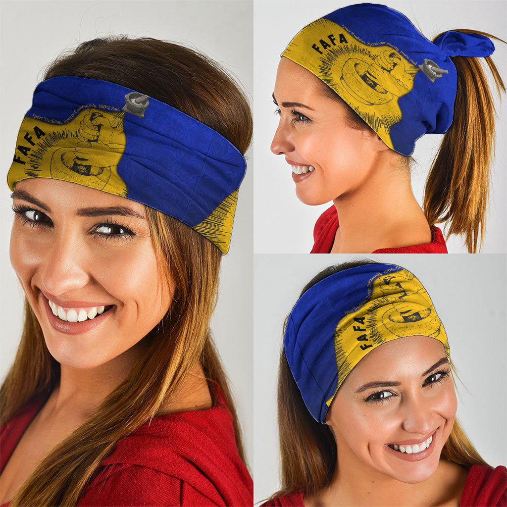 Kosrae Fafa Culinary Heritage Neck Gaiter Kosraean Gold Taro Tradition Illustration With Coconut Leaves TS04 - Polynesian Pride