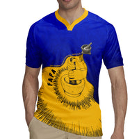 Kosrae Fafa Culinary Heritage Rugby Jersey Kosraean Gold Taro Tradition Illustration With Coconut Leaves TS04 - Polynesian Pride