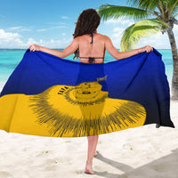 Kosrae Fafa Culinary Heritage Sarong Kosraean Gold Taro Tradition Illustration With Coconut Leaves TS04 - Polynesian Pride