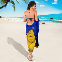 Kosrae Fafa Culinary Heritage Sarong Kosraean Gold Taro Tradition Illustration With Coconut Leaves TS04 - Polynesian Pride