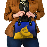 Kosrae Fafa Culinary Heritage Shoulder Handbag Kosraean Gold Taro Tradition Illustration With Coconut Leaves TS04 - Polynesian Pride