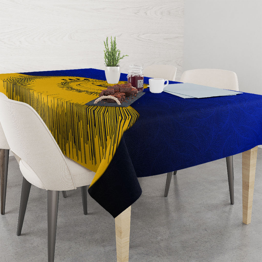 Kosrae Fafa Culinary Heritage Tablecloth Kosraean Gold Taro Tradition Illustration With Coconut Leaves TS04 - Polynesian Pride