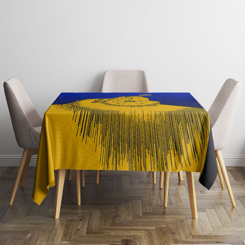 Kosrae Fafa Culinary Heritage Tablecloth Kosraean Gold Taro Tradition Illustration With Coconut Leaves TS04 - Polynesian Pride