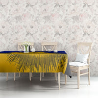 Kosrae Fafa Culinary Heritage Tablecloth Kosraean Gold Taro Tradition Illustration With Coconut Leaves TS04 - Polynesian Pride