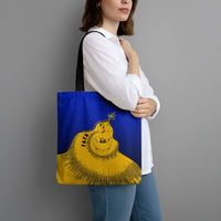 Kosrae Fafa Culinary Heritage Tote Bag Kosraean Gold Taro Tradition Illustration With Coconut Leaves TS04 - Polynesian Pride