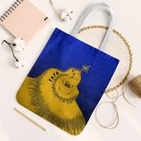 Kosrae Fafa Culinary Heritage Tote Bag Kosraean Gold Taro Tradition Illustration With Coconut Leaves TS04 White Strap One Size Blue Yellow - Polynesian Pride