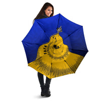 Kosrae Fafa Culinary Heritage Umbrella Kosraean Gold Taro Tradition Illustration With Coconut Leaves TS04 - Polynesian Pride