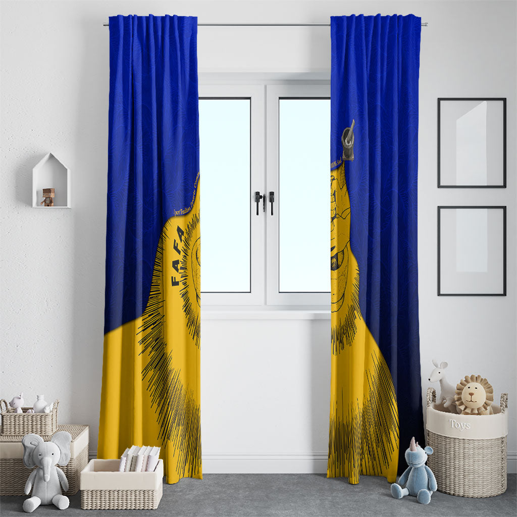 Kosrae Fafa Culinary Heritage Window Curtain Kosraean Gold Taro Tradition Illustration With Coconut Leaves TS04 - Polynesian Pride