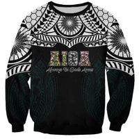 AIGA Always In Gods Arms Samoa Sweatshirt Polynesian Tribal Tattoo Art Family Heritage Faith TS04 Unisex Black White - Polynesian Pride