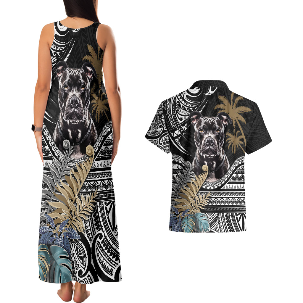 Polynesian Pitbull Couples Matching Tank Maxi Dress and Hawaiian Shirt Polynesian Pattern And Pitbull TS04 - Polynesian Pride