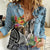 Polynesian Greyhound Women Casual Shirt Polynesian Pattern And Greyhound TS04 Female Cyan - Polynesian Pride