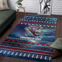 Tonga Christmas Area Rug with Singing Whale Ocean Scene National Coat of Arms TS04 Multicolor - Polynesian Pride