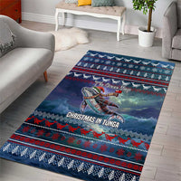 Tonga Christmas Area Rug with Singing Whale Ocean Scene National Coat of Arms TS04 - Polynesian Pride