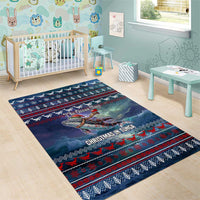 Tonga Christmas Area Rug with Singing Whale Ocean Scene National Coat of Arms TS04 - Polynesian Pride