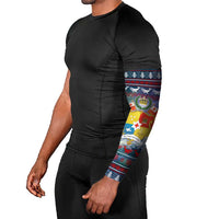 Tonga Christmas Arm Sleeves with Singing Whale Ocean Scene National Coat of Arms TS04 - Polynesian Pride