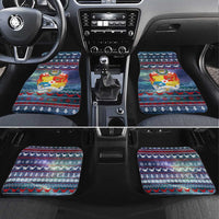 Tonga Christmas Car Mats with Singing Whale Ocean Scene National Coat of Arms TS04 Set 4pcs Multicolor - Polynesian Pride
